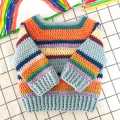 Colorful Crochet Sweater / Handmade / Woolen. 