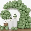95 pcs 9 inch Sage Green Latex Balloons without shinny for Birthday Party Graduation Baby Shower Wedding Decoration. 