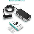 CH-Geek In-Car Multifunction 4-Ports Smart USB Power Charger With Flash Display Warning. 