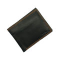 Pocket Size Black Plain Leather Wallet. 
