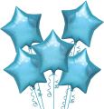 Beautiful happy birthday theme set 30 pcs balloon(10 pcs black,silver & light blue)  2 pcs foil star (light blue and black) silver happy birthday foil and 1 blue curtain. 