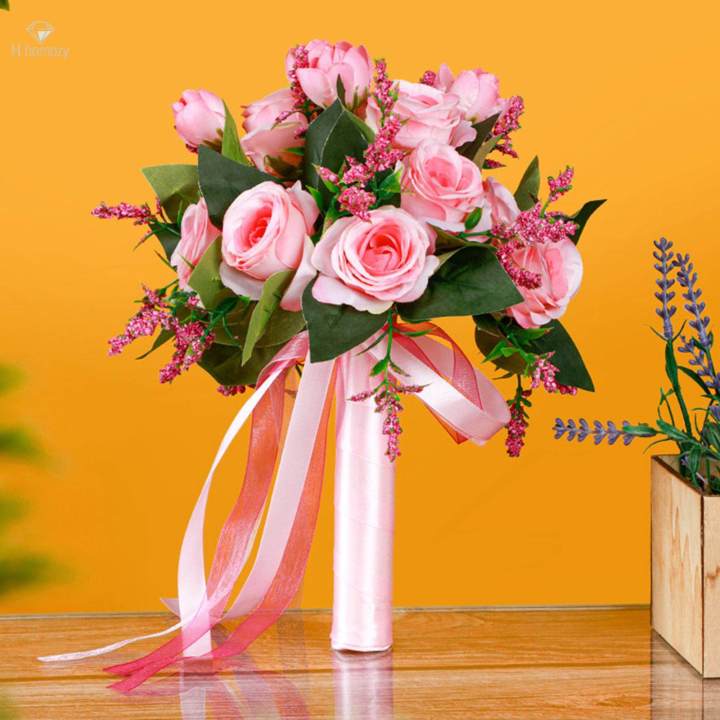 Bridal Bouquet Wedding Hand Bouquets for Ceremony Valentine's Day Graduation