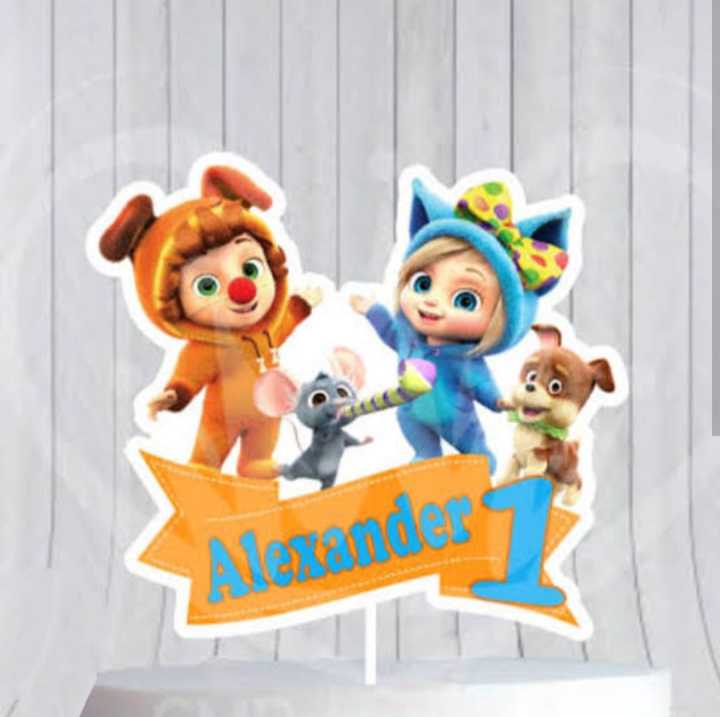 Customize Dave and Ava Theme Cake Topper Karachi decor cake Topper for birthday Party Celebration Customized Cake Topper for Birthday Party Celebration & Cake Decoration