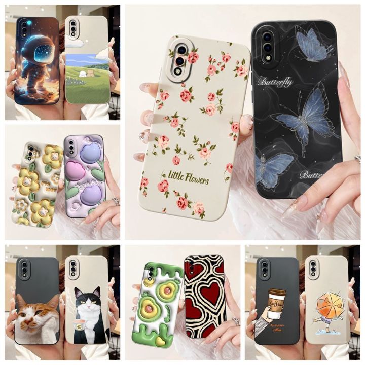Y90 1908 1823 Fashion Candy Painted Cover Soft TPU Phone Case For Vivo Y91C 2020 Y 90 VivoY90 Shell
