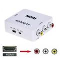 HDMI TO AV Scaler Adapter HD Video Converter Box HDMI2AV Support NTSC PAL , HDMI to AV/RCA CVBS Adapter 1080P Video Converter HDMI2AV Adapter Converter Box. 