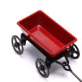 1:12  Dollhouse Miniature Garden Metal Red Cart Toy Ornament Home Decor Gifts. 