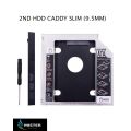 2nd HDD Caddy for Inspiron 15R 5521  ( Sata to Sata 9.5mm  Optical Bay Hard Drive Caddy) Support 2.5 inch HDD/SSD. 