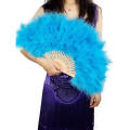 Handheld Marabou Feather Fan 1920s Vintage Style Flapper Hand Fan for Costume Party and Dancing Folding Craft Fan for Party Wedding Cosplay Home Decoration for Men Lady Girls. 