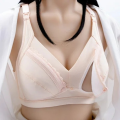 Front Opening Cotton Maternity Nursing Bra, Non Padded, Wireless, Breastfeeding Front Closure Bra. 