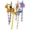 JUNGLE THEME PAPER STRAWS - PACK OF 6 PAPER STRAWS - JUNGLE THEME PARTY TABLEWARE. 