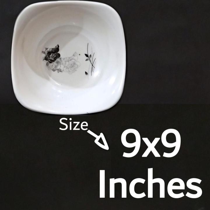 Serving bowl set  7-Curry/Soups melamine strong quality, 6 Katori/1 Bowl, Melamine curry bowl, Serving Sweet, Melamine Sweets Bowls, melamine serving bowl, Weight: 900, Color: White, Size: 9x9/6x6