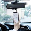Rear View Mirror Car Phone Bracket 360 Degree Rotation can be Stretched and Hide Mobile Phone Holder snap-on Multi-Function for 4.0-6.1 inch Mobile Phones Model Universal. 