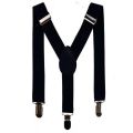 Slim Strip Elastic Suspenders / Gallis -  Adjustable  |   Y Shape Clip-on Style   |   3 Clip Pants Braces For Men. 