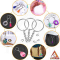 75pcs Keychain Open Jump Rings Eye Pins Jewelry Making Accessories Art Kits for DIY Epoxy Resin Key Chain Key Ring Pendants. 