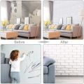 3D Wall Panels, Self Adhesive Wall Tiles,3D DIY Tile Brick Wall Stickers Waterproof,Masonry Effect,Home Decoration,Wallpaper Foam Panel,for Living,Room,Home,Office. 