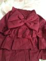 Toddler Girl Ruffle Trim Top And Bow Skirt With Headband ( Fabric Cotton) ( Size 03 Month To 5 Yrs). 