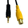 rca to 3.5mm-1 * 2.5mm male to RCA female cable-Black. 
