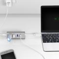 dodocool Aluminum 4 in 1 USB Type C OTG Hub Multiport Adapter with 3 USB 3.0 Ports and PD Power Delivery Charging Port,Thunderbolt 3 USB-C Dock Dongle for MacBook Pro 2016 2017,Plug and Play. 