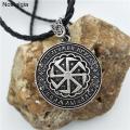 Svarog And Talisman Amulets Viking Runes Othala Slavic Kolovrat Star Of Russia Pentagram Pendants Necklace Women Men. 
