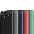 【BestGO】Back Cover For Samsung Galaxy A8 Plus  (Main screen size: 6.0 inch) Soft Silicone TPU Phone Case Carbon Fiber Texture Brushed Phone Casing. 