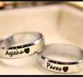 CUSTOMIZED SINGLE NAME RING WITH GIFT BOX PACKING THREE COLORS AVAILABLE GOLDEN,SILVER,BLACK (PERFECT GIFT TO SEND YOUR WIFE , HUSBAND , FIANCE OR ANY ONE). 