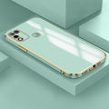 For Infinix Hot 10 Play Back Cover Fashion Shiny Plating Square Bumper Camera Protection Case Soft Silicone Shockproof Protective Mobile Phone Cases. 