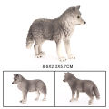 Lifelike Wild Wolf Animal Figure Plastic Figurine Crafts Kids Toy Desktop Decor. 