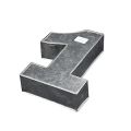 Number Cake Baking Mold Silver Tin (1). 
