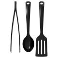 3-Piece Kitchen Utensil Set IKEA GNARP, Black Imported - Spoons Cooking & Serving. 