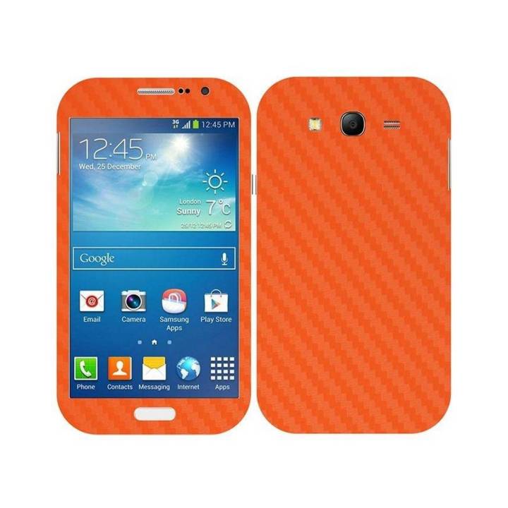 Samsung Galaxy Grand Neo Orange Carbon Fiber Texture Mobile Skin