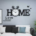 Home Wooden wall clock| Home Design 3D wooden wall clock| 30 inches Large Size Wall clock\ Black Colour Best for Home Decoration , Bedroom , Drawing Room And Gift||. 