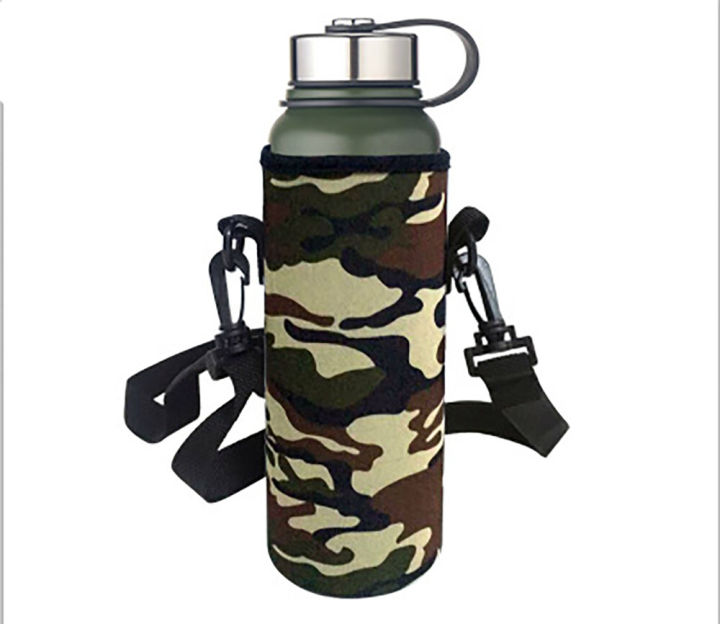 【Ready to ship】Water Bottle Carrier Neoprene Insulated Water Bottle Sleeve for Flask 32oz and 40oz, KleanKanteen 32oz and 40oz, Insulated Drinking Bottle, Tumbler Travel Holder Bag with Removable Shoulder Strap, Suitable for Hiking Travel Camping