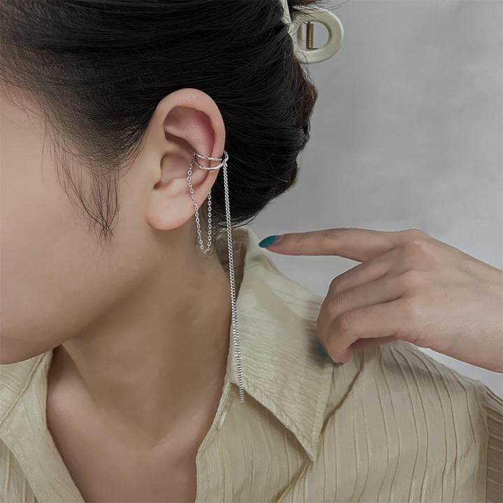 Punk Long Tassel Ear Cuff Women Korean Style Fashion Girls Dangle
