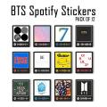 BTS Spotify Sticker Decals Scannable for Amy Kpop BT21 (Pack of 12). 