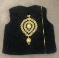 Traditional Afghani Waistcoat for Kids (Black velvet embroidery). 