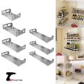 Kitchen Stainless Steel Spice Seasoning Rack Spices Rack Shelf Kitchen Storage Organizer Multi-Functional Storage Shelf. 