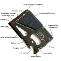1 Black [HOT] Pocket Credit Card EDC Multi Tools Knife Screwdriver Cans Opener For Outdoors Camping Hiking BBQ Survival Emergency Rope Cutter. 