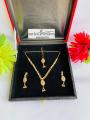 Zeenan fashion New Fancy Pearl Golden  jewelry set with necklace, earring, and, bindiya  New Design for Girls and Women. 
