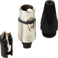 Original Neutrik NC3FXX/NC3MXX-HE 3pole gold-plated XLR male/female plug Velour chromium plating Extratemperature resistant. 