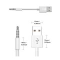 USB Charging Cable for iPod Shuffle Cable USB Data Sync Cable Cord 3.5mm Male AUX Plug to USB Male Adapter Cable Charger Converter Headphone Audio Extender Jack for iPod Shuffle 3 4 5 6 Gen. 