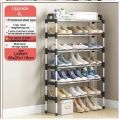 6 Layer shoe rack Tier Colored stainless steel Stackable Shoes Organizer Storage Stand. 