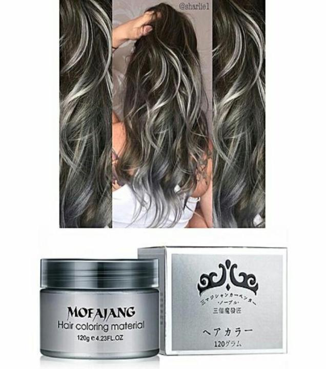 Hair Coloring Strong Styling Wax - Silver
