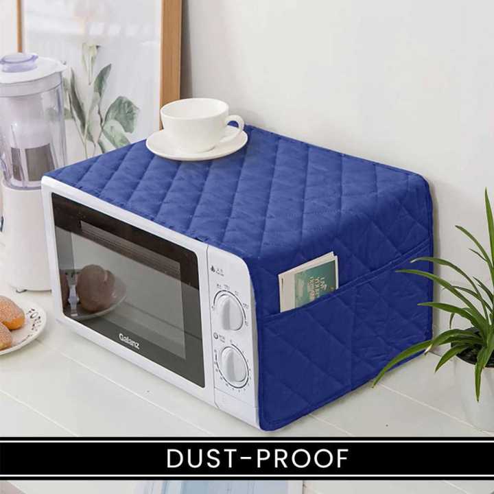 Oven Cover Microwave Dust Cover Waterproof Double Pocket Storage Bag Microwave oven cover Size 17x45 inches