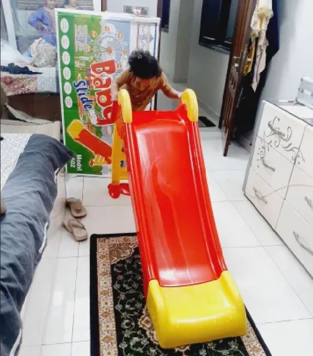Kids Slide, Kids Imported Plastic Large Slide, Baby Garden Slide Toys Boys and Girls Perfect Toys for Home Indoor or Outdoor For 1 Year to 8 Years Kids, Heavy and Smooth Slide, Baby Slide, Sold by MTM