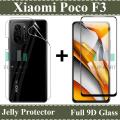 Xiaomi Poco F3 Screen 9D Protector For Xiaomi Poco F3 | Xiaomi Poco F3 Back Clear Hydrogel Film. 
