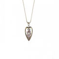 Valentine's Day Silver Pendant Heart Shape for Women. 