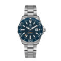 Tag Heuer Aquaracer Calibre 5 Silver Stainless Steel Blue Dial Automatic Watch for Gents - WAY211CBA0928. 