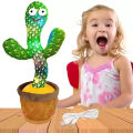 Rechargeable Dancing and Singing Cactus Toy with Recording Lighting Repeats What You Say Fun Toy Gifts for Boys and Girls. 