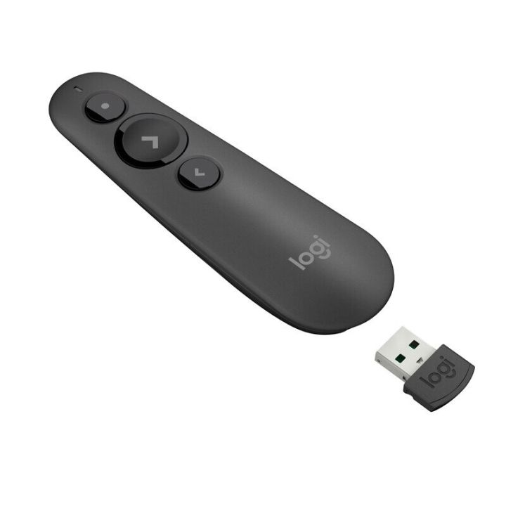 Logitech%20R500%20Laser%20Presentation%20Remote%20Clicker%20%E2%80%93%20Dual%20Connectivity%20Bluetooth%20&%20USB,%20Wireless%20Presenter%20with%20Red%20Laser%20Pointer%20for%20PowerPoint,%20Keynote,%20Google%20Slides,%20Laptop,%20PC,%20Classroom,%20Office,%20Meetings%20&%20Professional%20Presentations%20-%20Image%205
