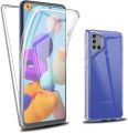 For Samsung Galaxy A21S Cover Shockproof 360 Degree Full Body Protection Phone Case Crystal Clear Hard PC Back Cover & Soft TPU Silicone Front Case. 